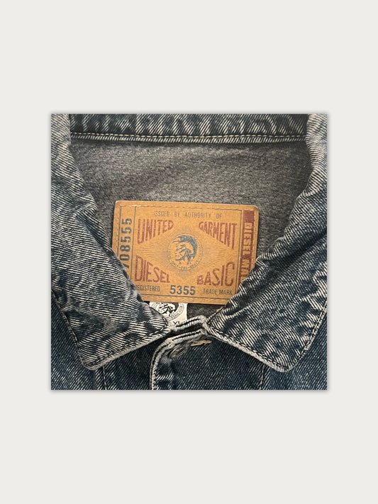 90s Vintage Diesel Heavyweight Trucker Denim Jacket, detail 2