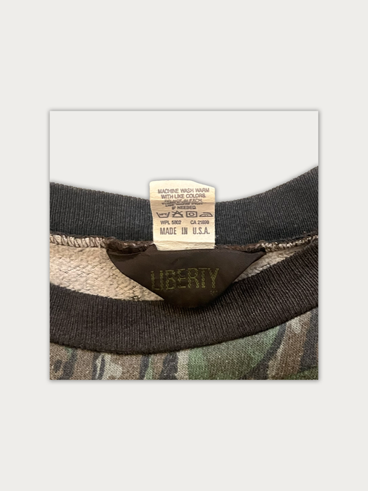 90s VIntage Vintage Liberty Realtree "Bark/Woodland" Camo Crewneck