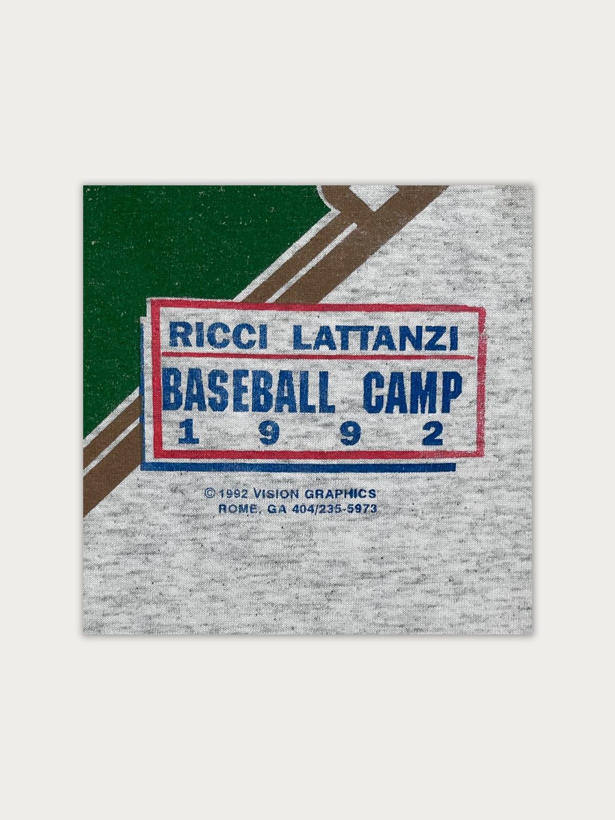 1992 Rome/Floyd Ricci Lattanzi Baseball Camp Hef Tee - Single Stitched