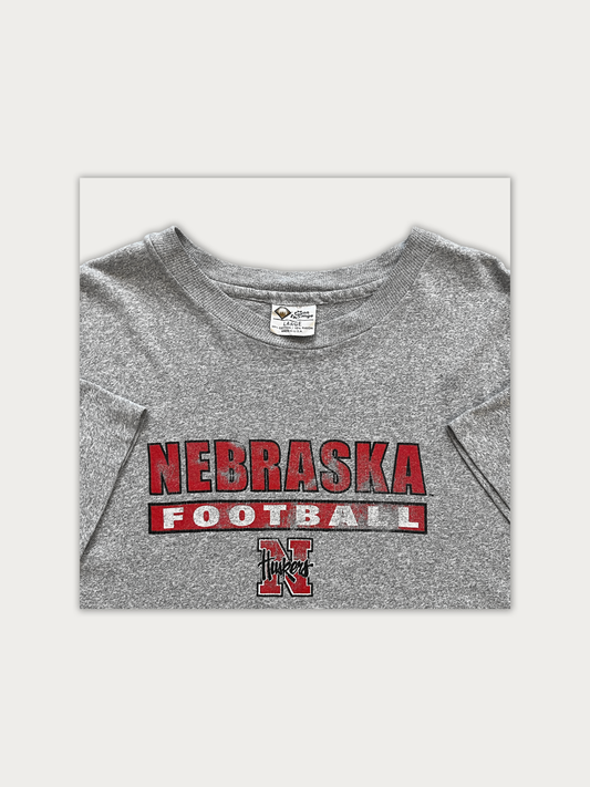 Vintage Mid 90s Nebraska Cornhuskers Football Tee - Single Stitched