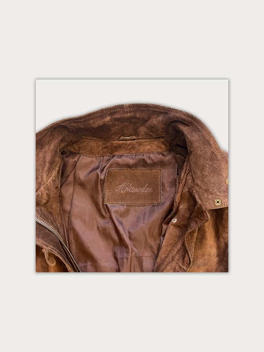 Vintage Suede Leather Jacket, detail 2