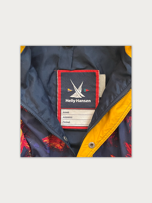 Vintage Helly Hansen Equipe Helly Tech Abstract Pattern Sailing Windbreaker