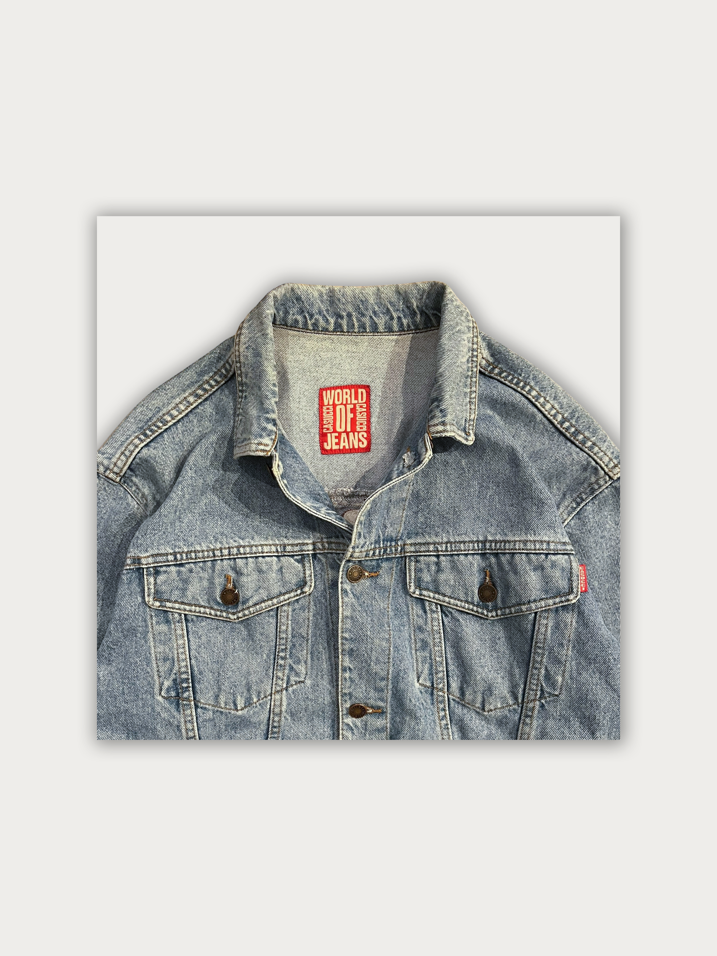 90s Causucci Embroidered Denim Jacket