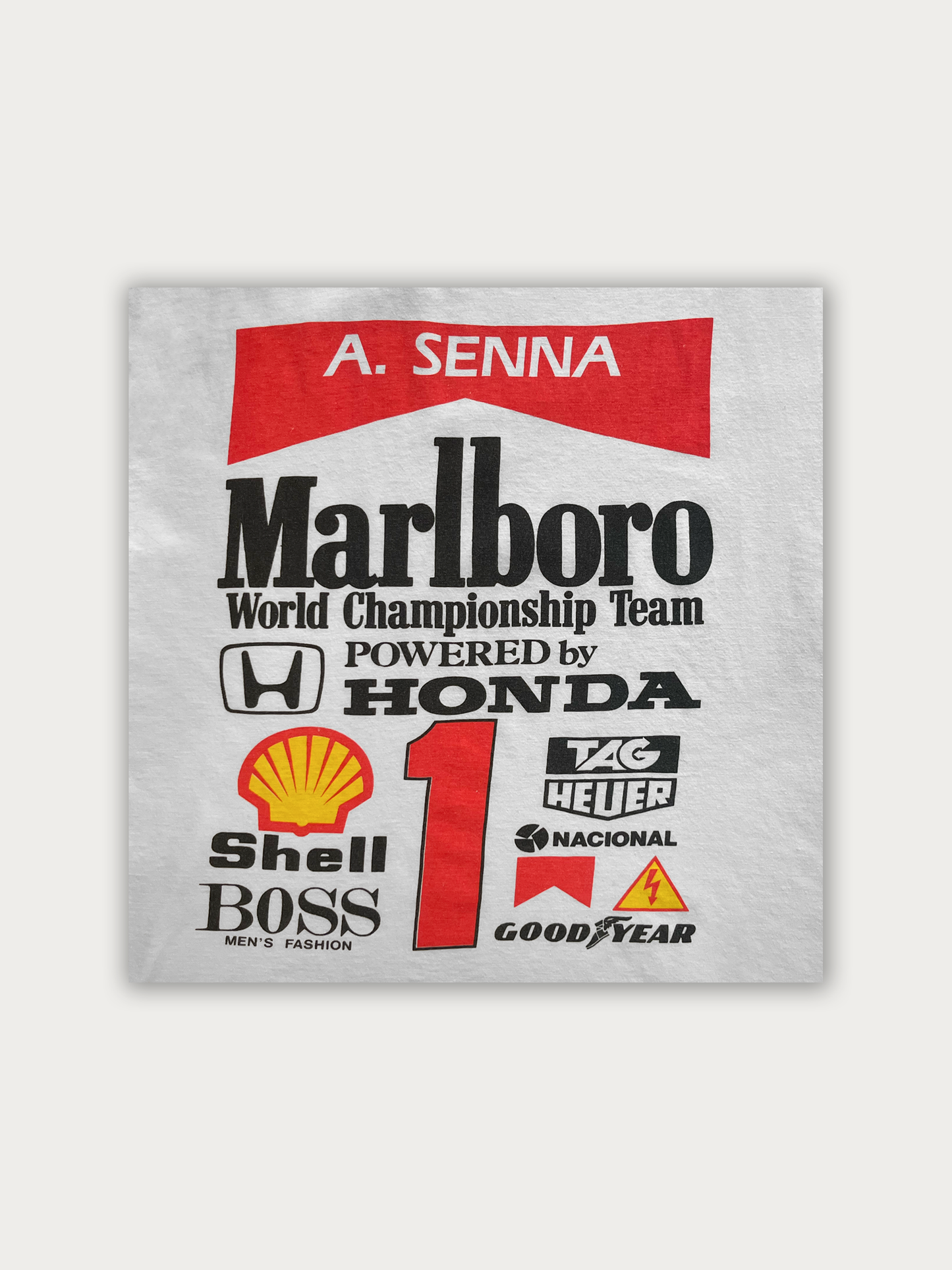 1992 McLaren F1 Tee - Single Stitched - (Small hole on the neck back)