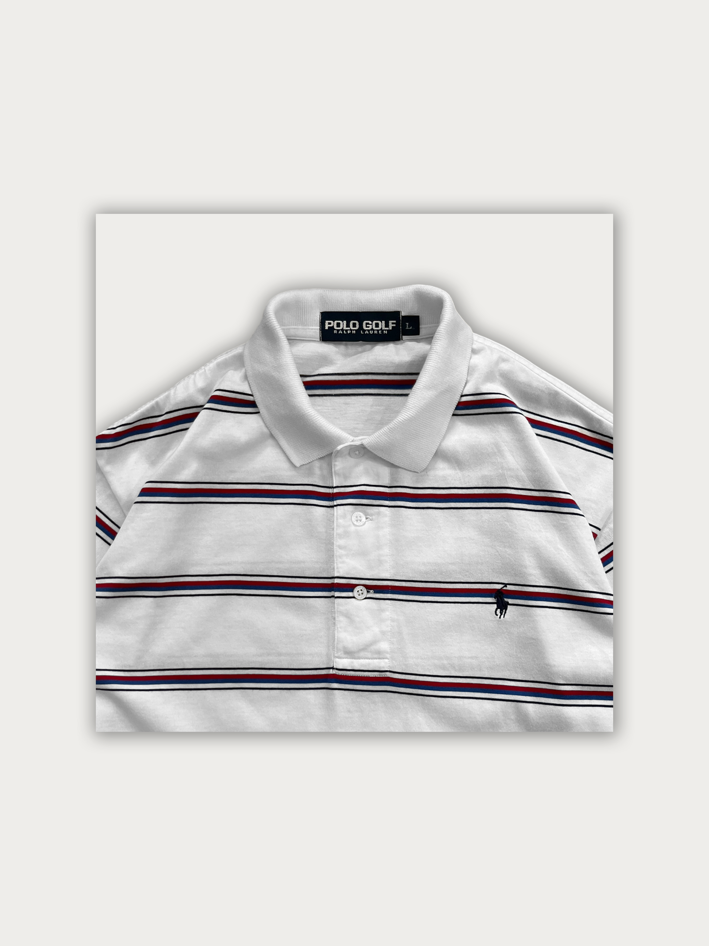 90s Ralph Lauren Striped Polo Golf Tee