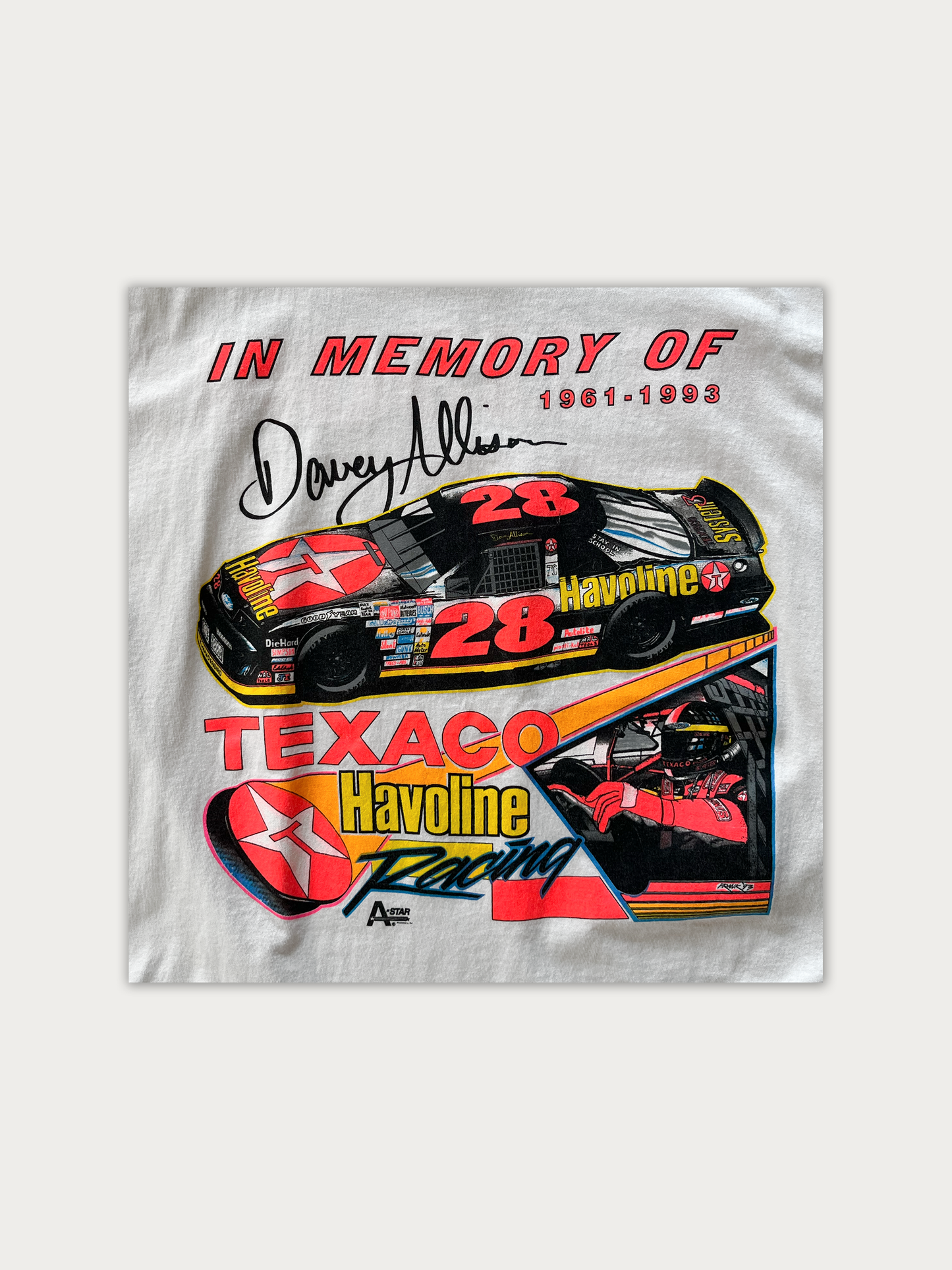 Vintage 1993 Davey Allison - Nascar Tribute Tee