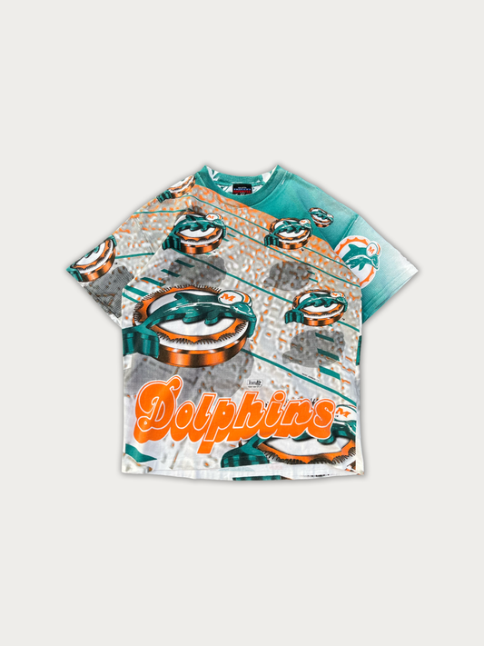 RARE 1995 Single Stitched Magic Johnson X Miami Dolphins Tee