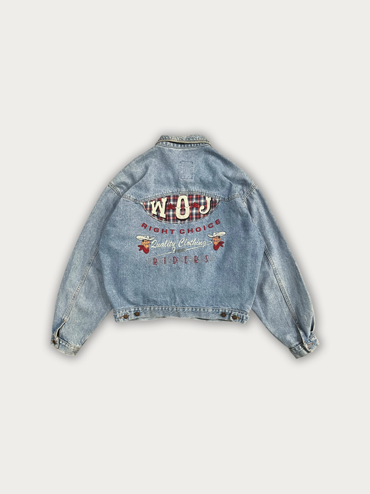90s Causucci Embroidered Denim Jacket