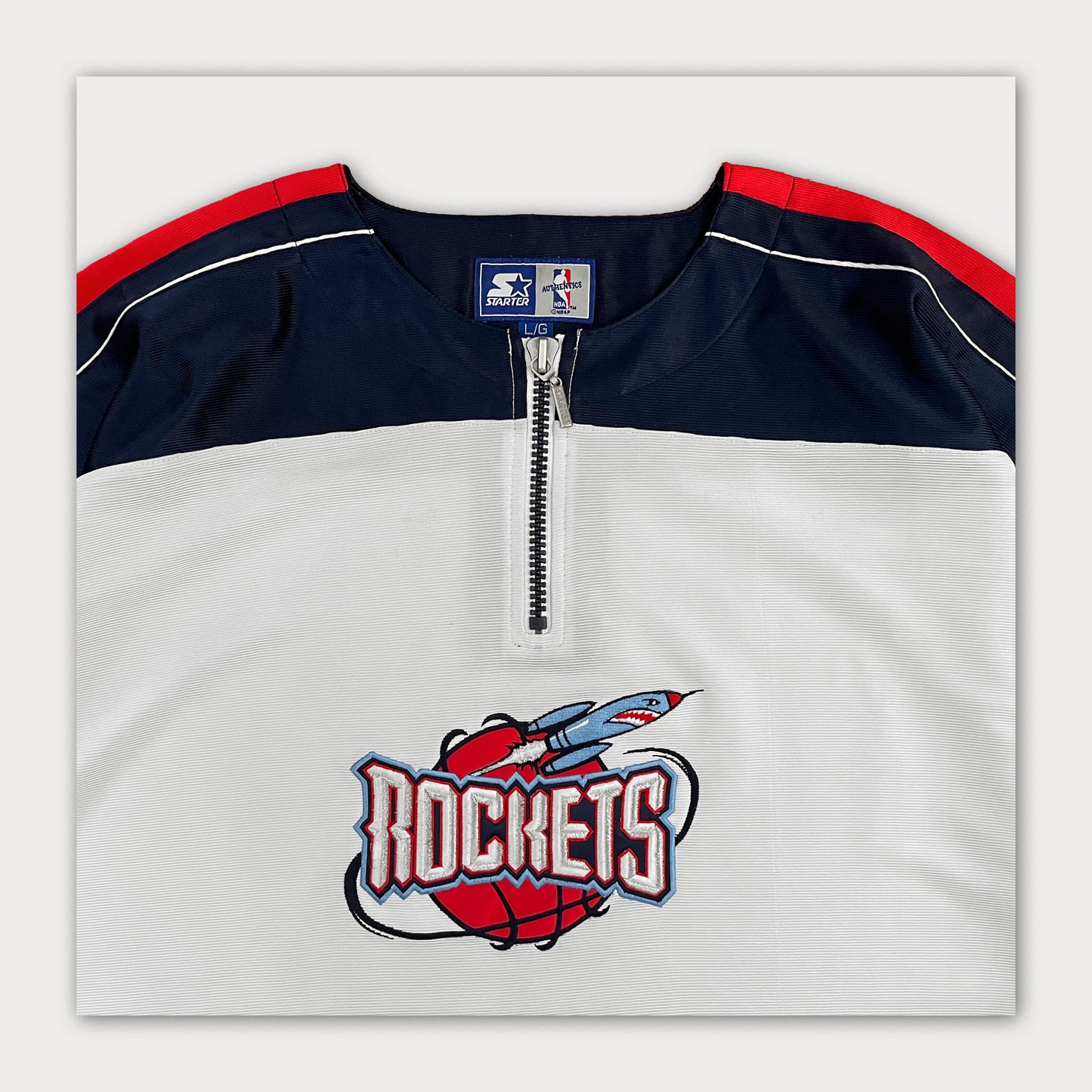 90s Houston Rockets Warm Up Jersey - Starter