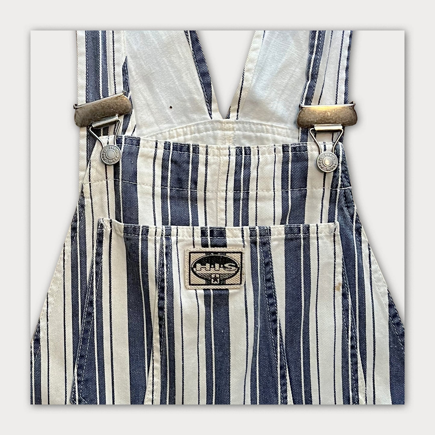 Denim Striped Overall