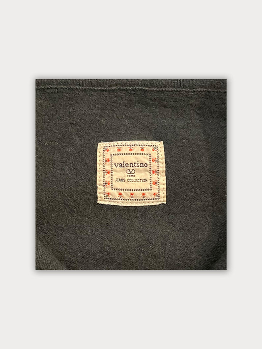 80s Valentino Cropped Wool Sweater