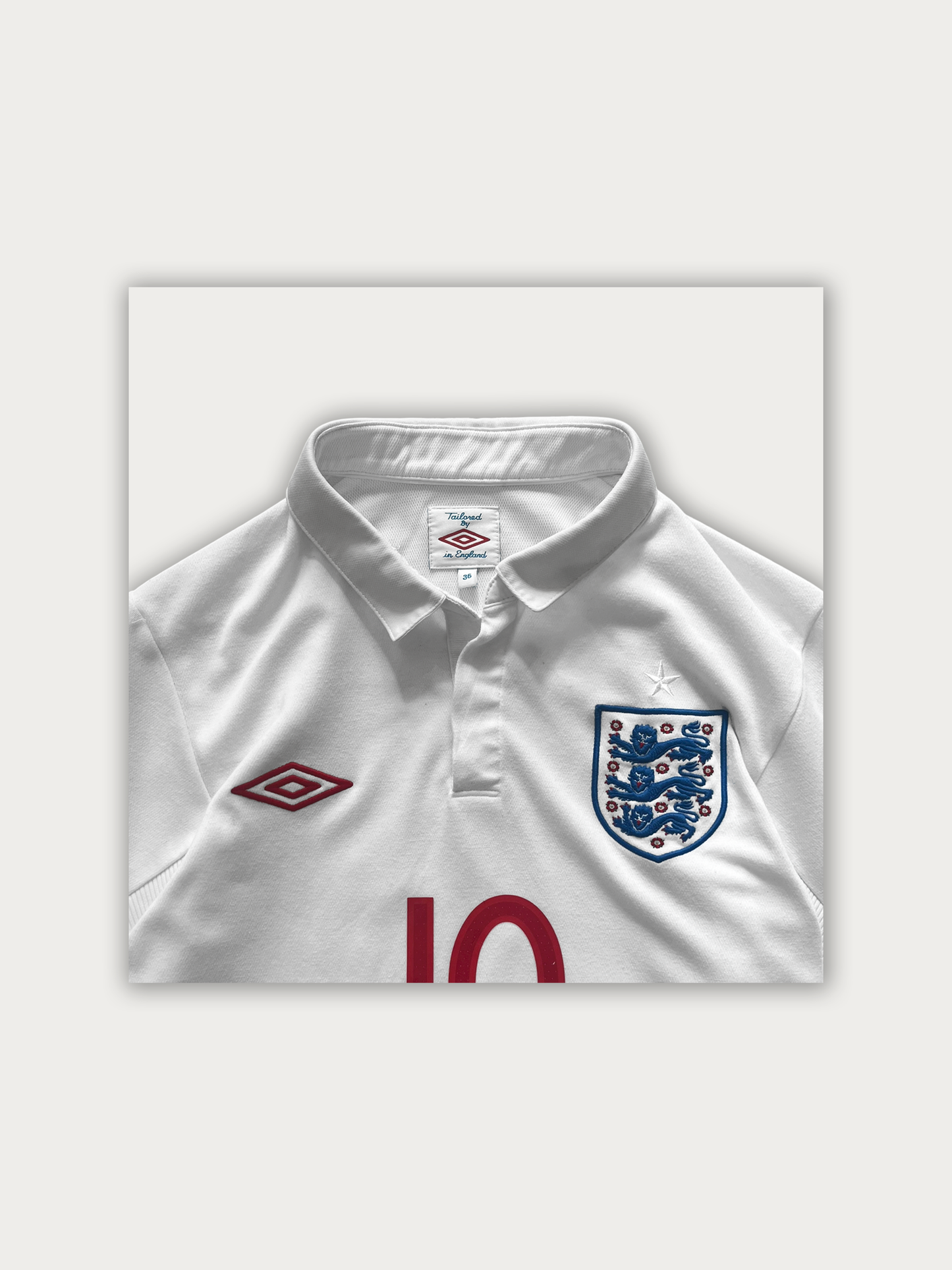 2009-10 England Home Shirt - Rooney #10