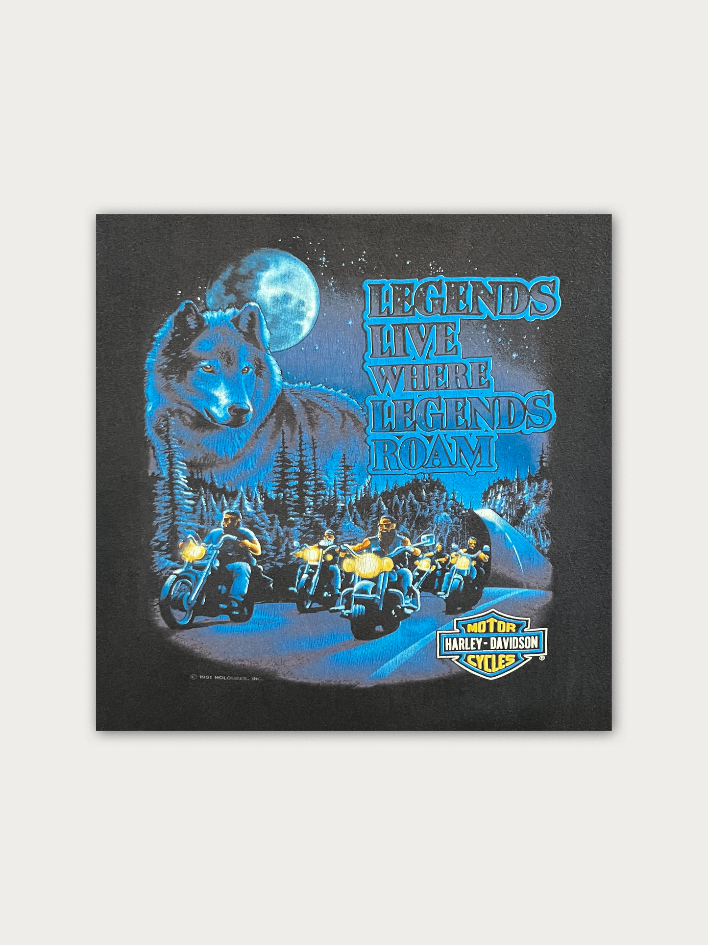 Rare 1991 Harley Davidson - Single Stitched Made in USA