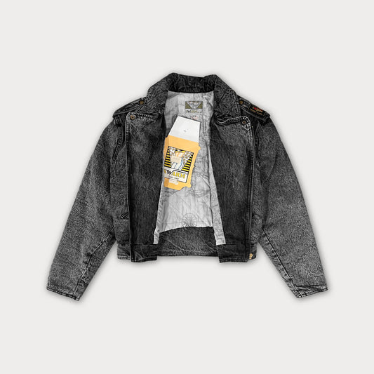 90s Denim Moto Jacket