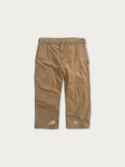 Carhartt Canvas Carpenter Pants (Custom Maple Leaves & Leaf Print Hem)