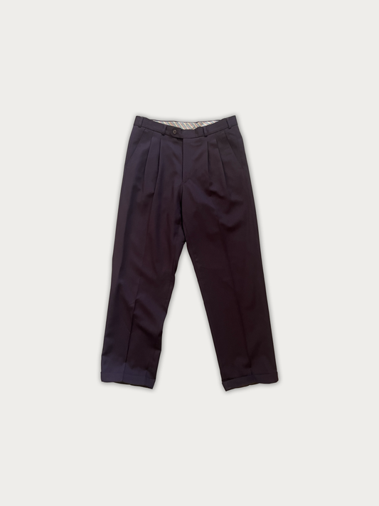 Tailored Pleated Wool Pants