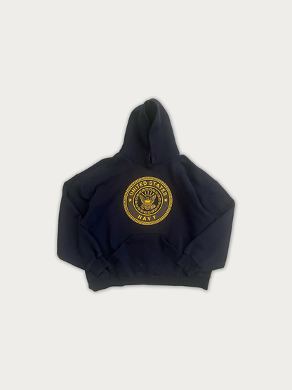 90s Vintage Soffe Vintage "United States Navy" Seal Navy Blue Hoodie