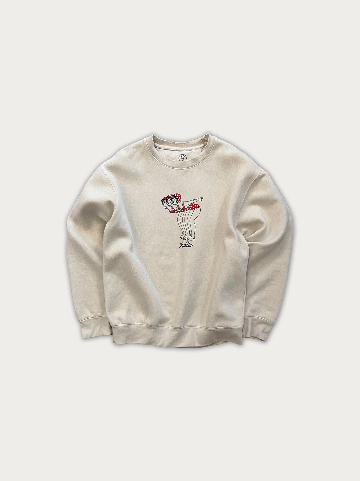 Public Dipper Natural Crewneck Sweatshirt (with Wear)