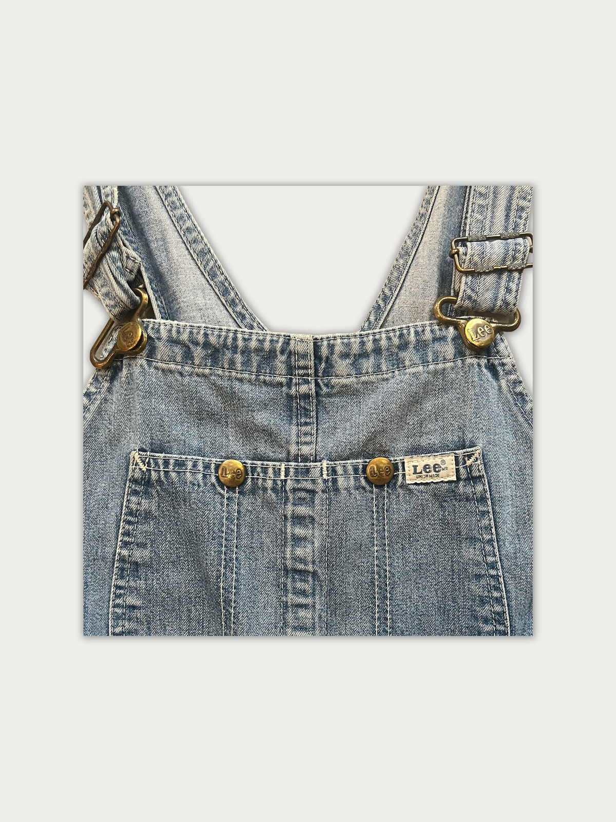 Vintage 90s Lee Denim Overalls, detail 2