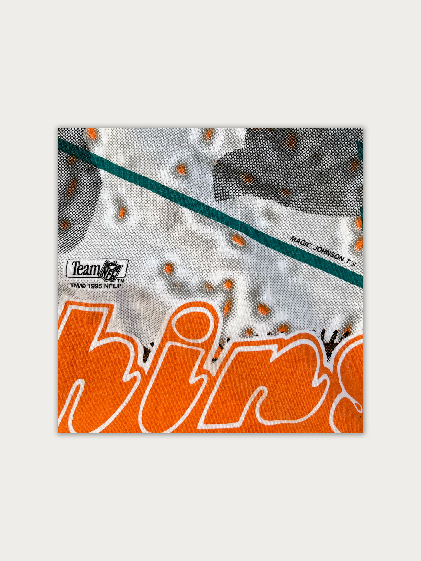 RARE 1995 Single Stitched Magic Johnson X Miami Dolphins Tee