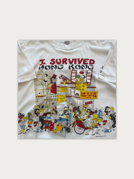 Vintage "I Survived Hong Kong" Souvenir Tee (By Don Slati) - Single Stitched