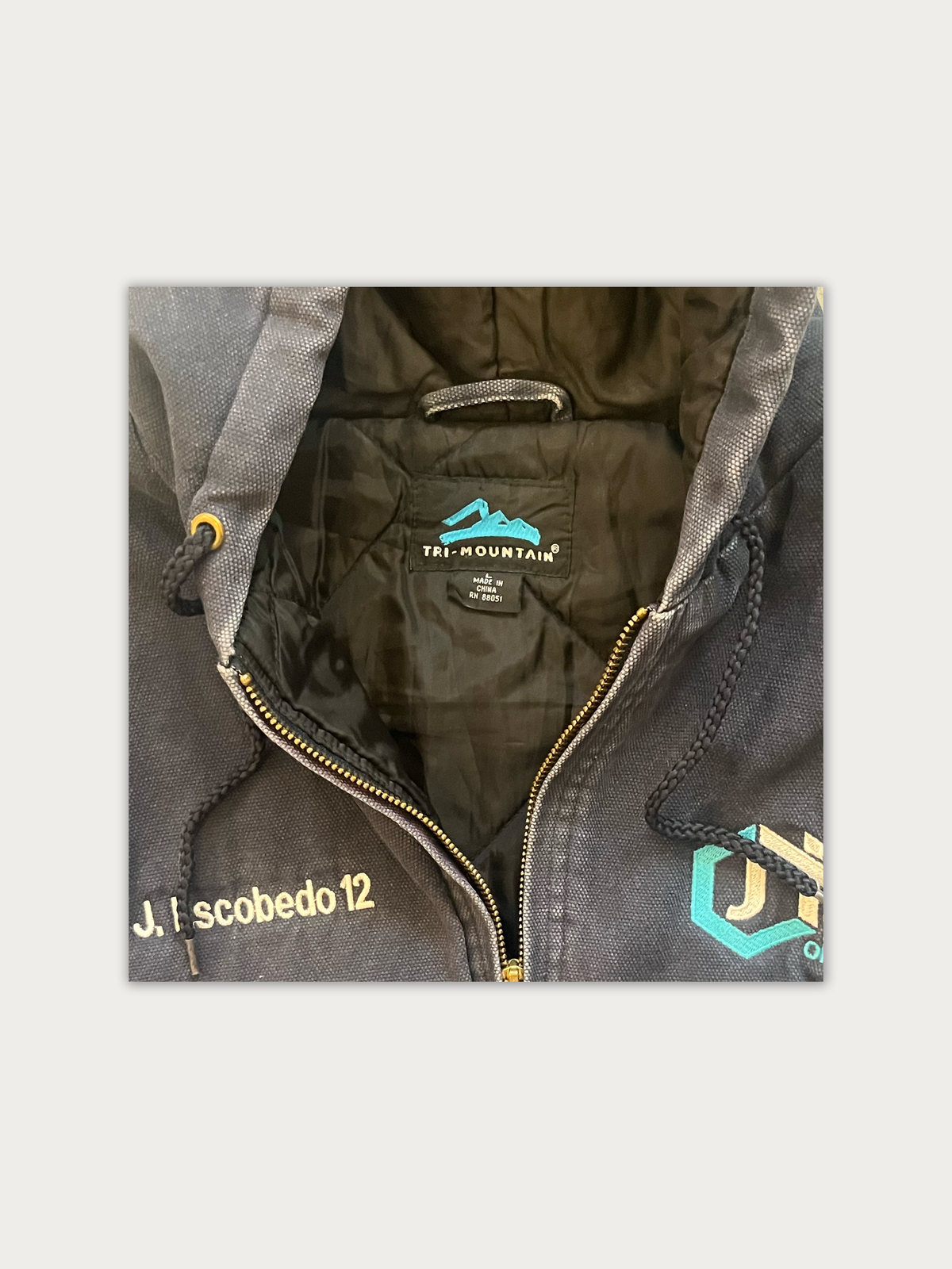 Tri-Mountain Vintage Canvas Hooded Work Jacket