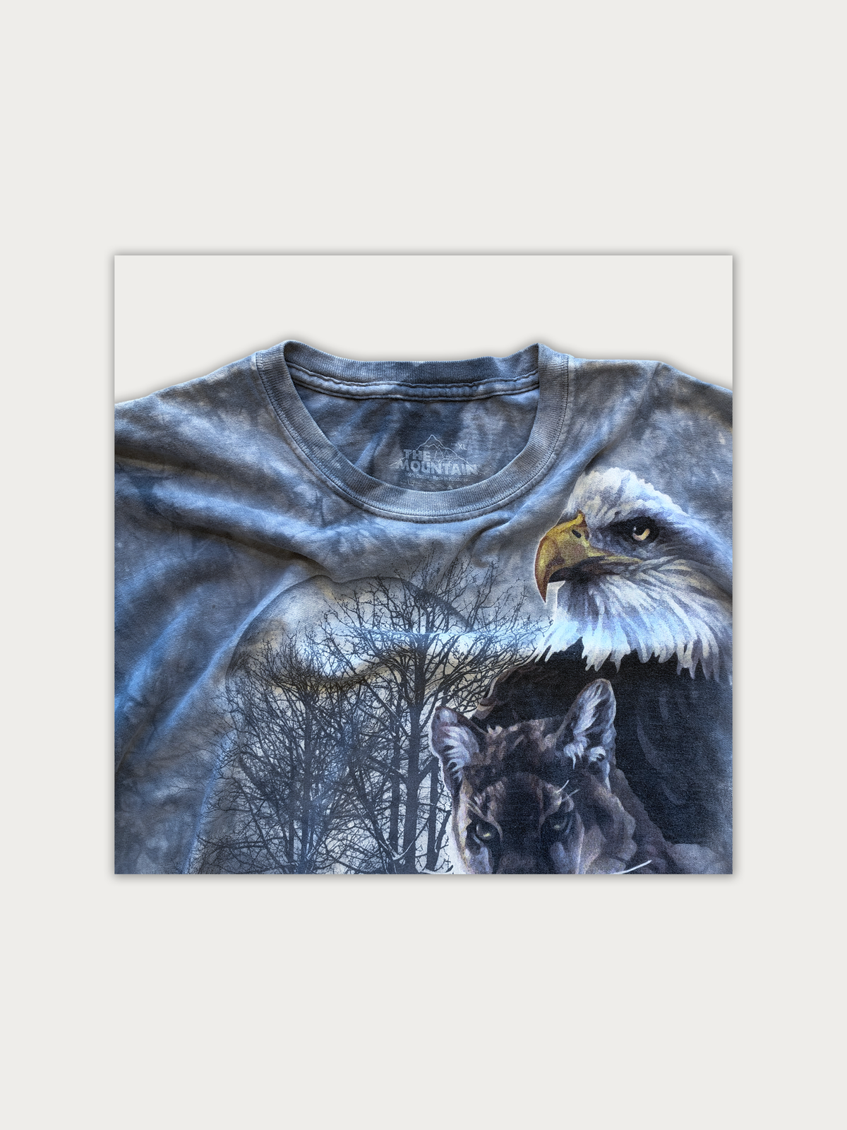 The Mountain "North American Wildlife Collage" Tie-Dye Tee