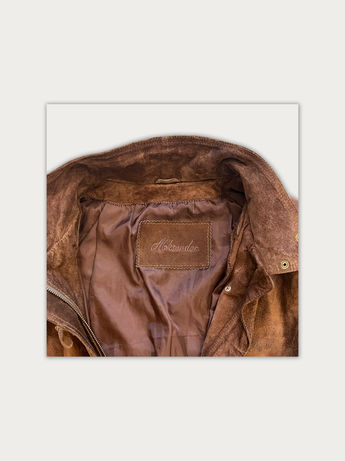 Vintage Suede Leather Jacket, detail 2