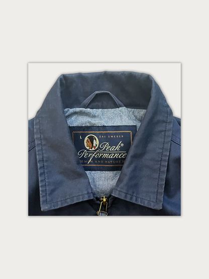 90s Vintage Peak Performance "Man and Nature" Harrington Jacket