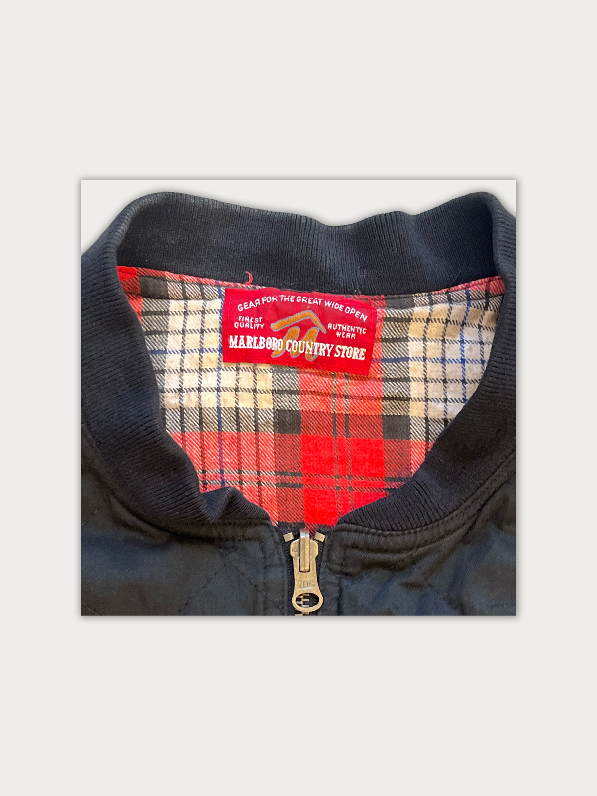 Vintage Marlboro Country Store Reversible Quilted Vest, detail 3