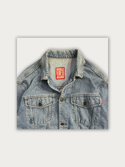 90s Causucci Embroidered Denim Jacket