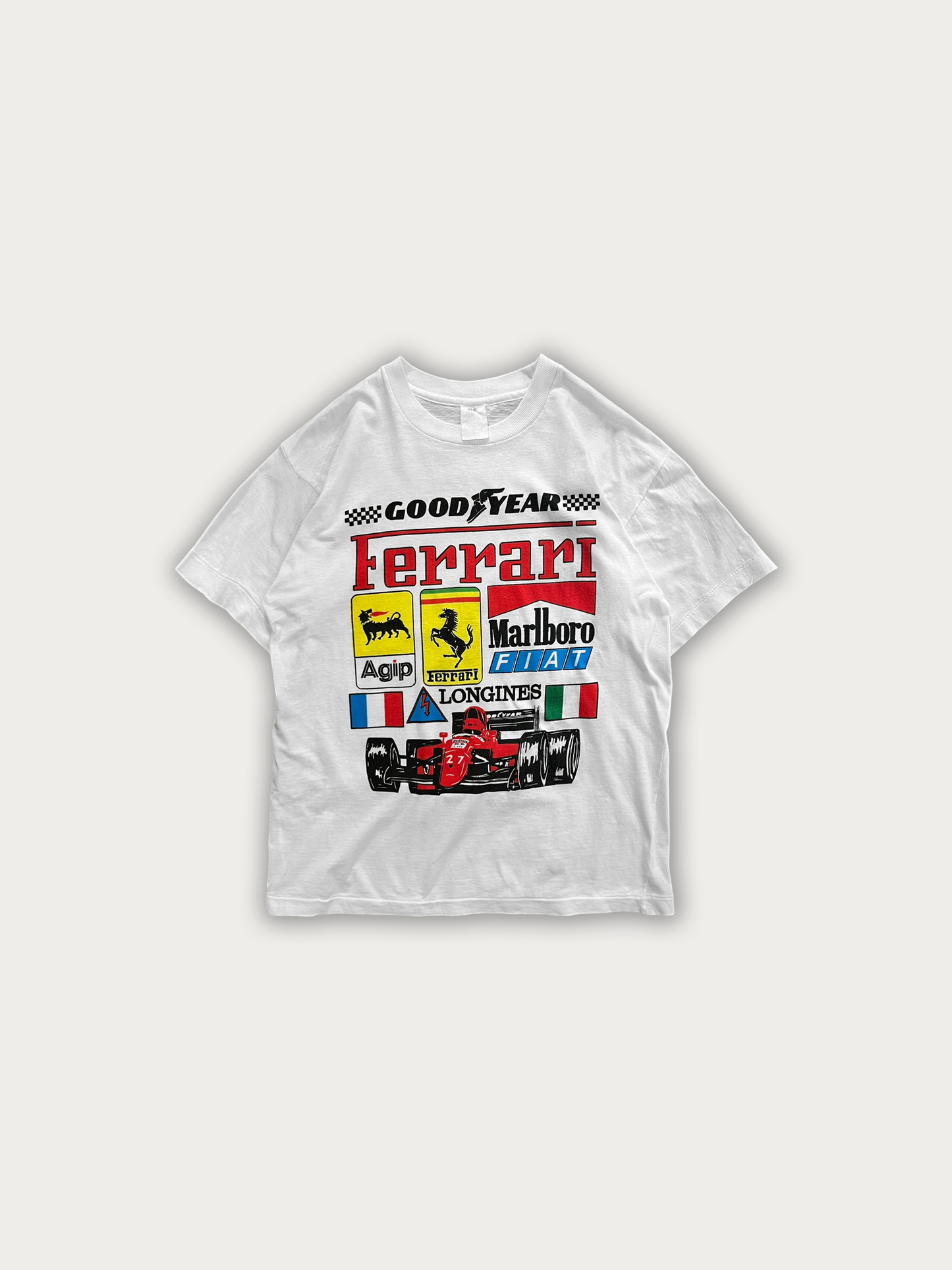 Early 90s Jean Alesi Ferrari F1 - Single Stitched Tee
