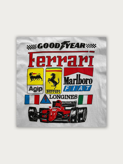 Early 90s Jean Alesi Ferrari F1 - Single Stitched Tee