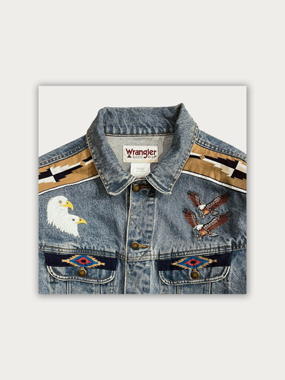 90s Wrangler Native American Denim Jacket