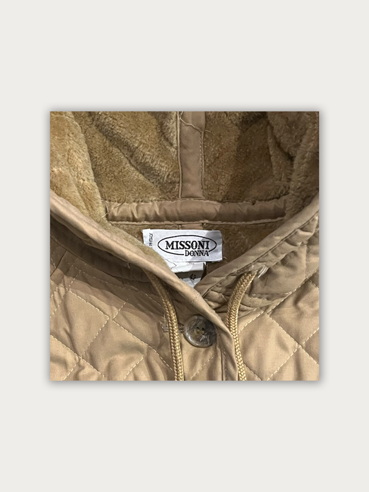 90s Vintage Quilted Sherpa Missoni Parka (Women)