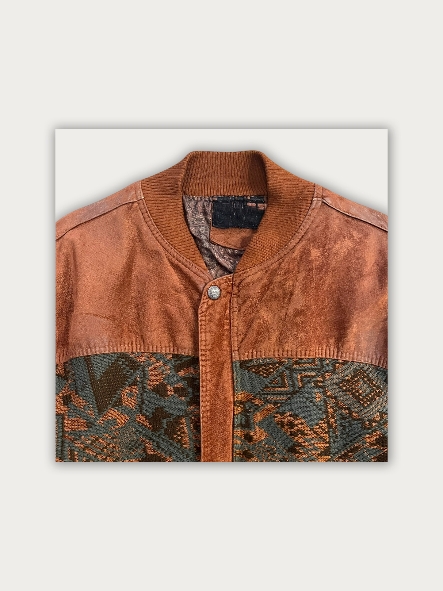 Vintage 90s Aztec Suede Jacket