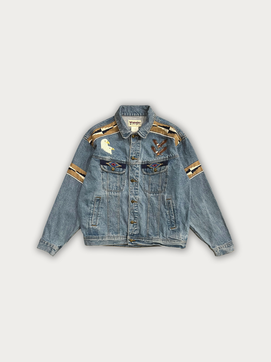 90s Wrangler Native American Denim Jacket