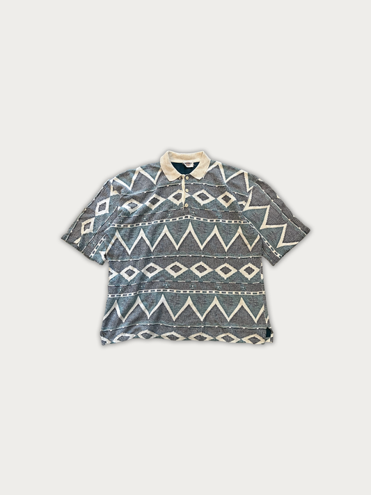 Vintage Diamond Knit Polo Shirt