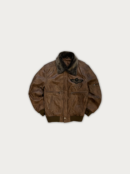 Vintage F19 Army Leather Aviator Jacket