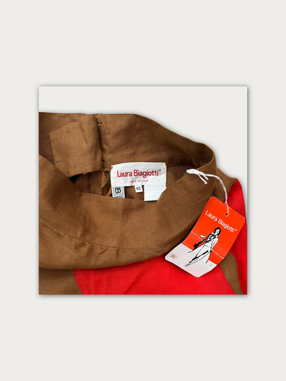 90s Laura Biagiotti - Linen Long Skirt