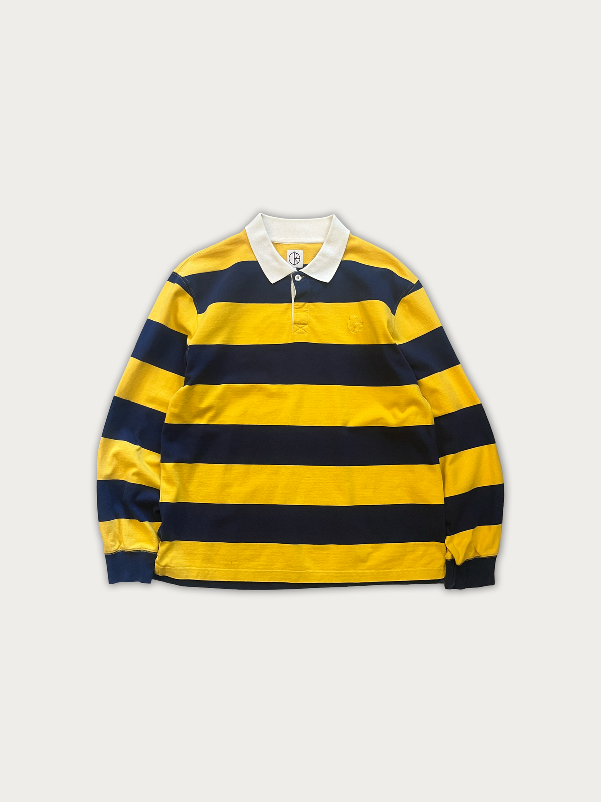 Polar Skate Co. Block Stripe Long Sleeve Polo Shirt