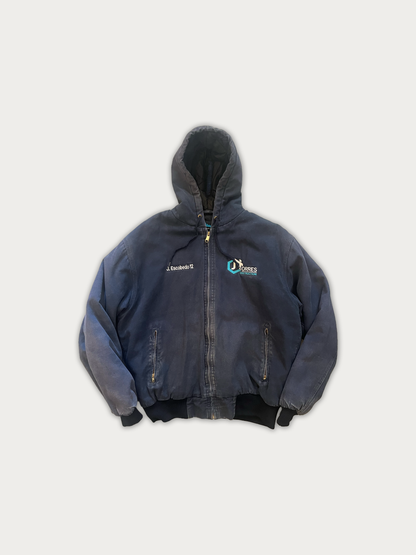 Tri-Mountain Vintage Canvas Hooded Work Jacket