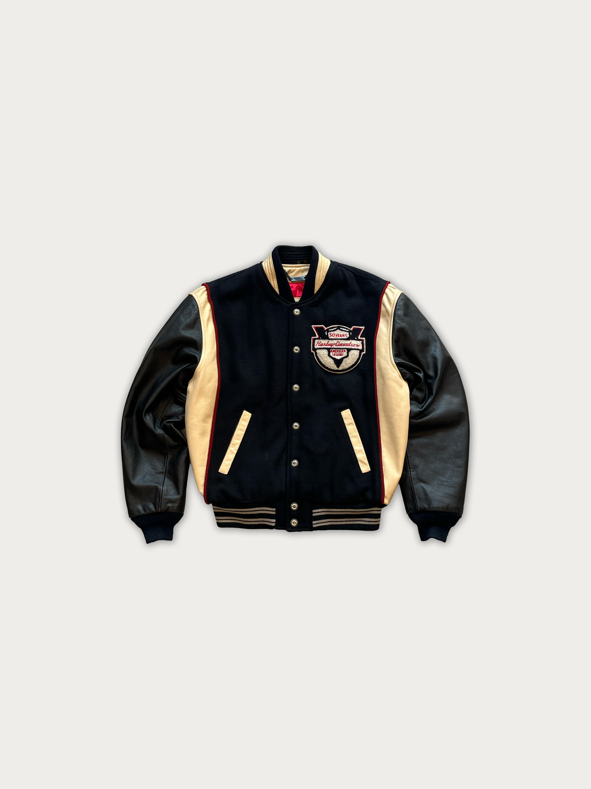Vintage Harley Davidson 50th Anniversary Letterman Jacket