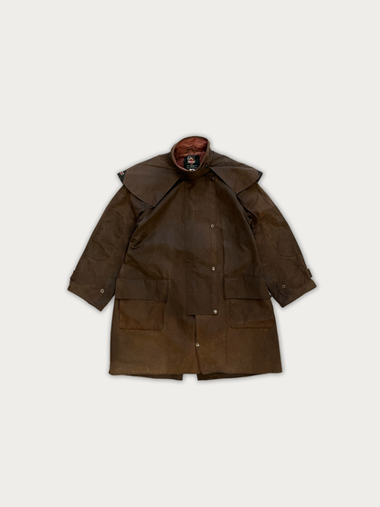 Vintage Eilex Kiwi Stockman Waxed Cotton Full-Length Duster Coat