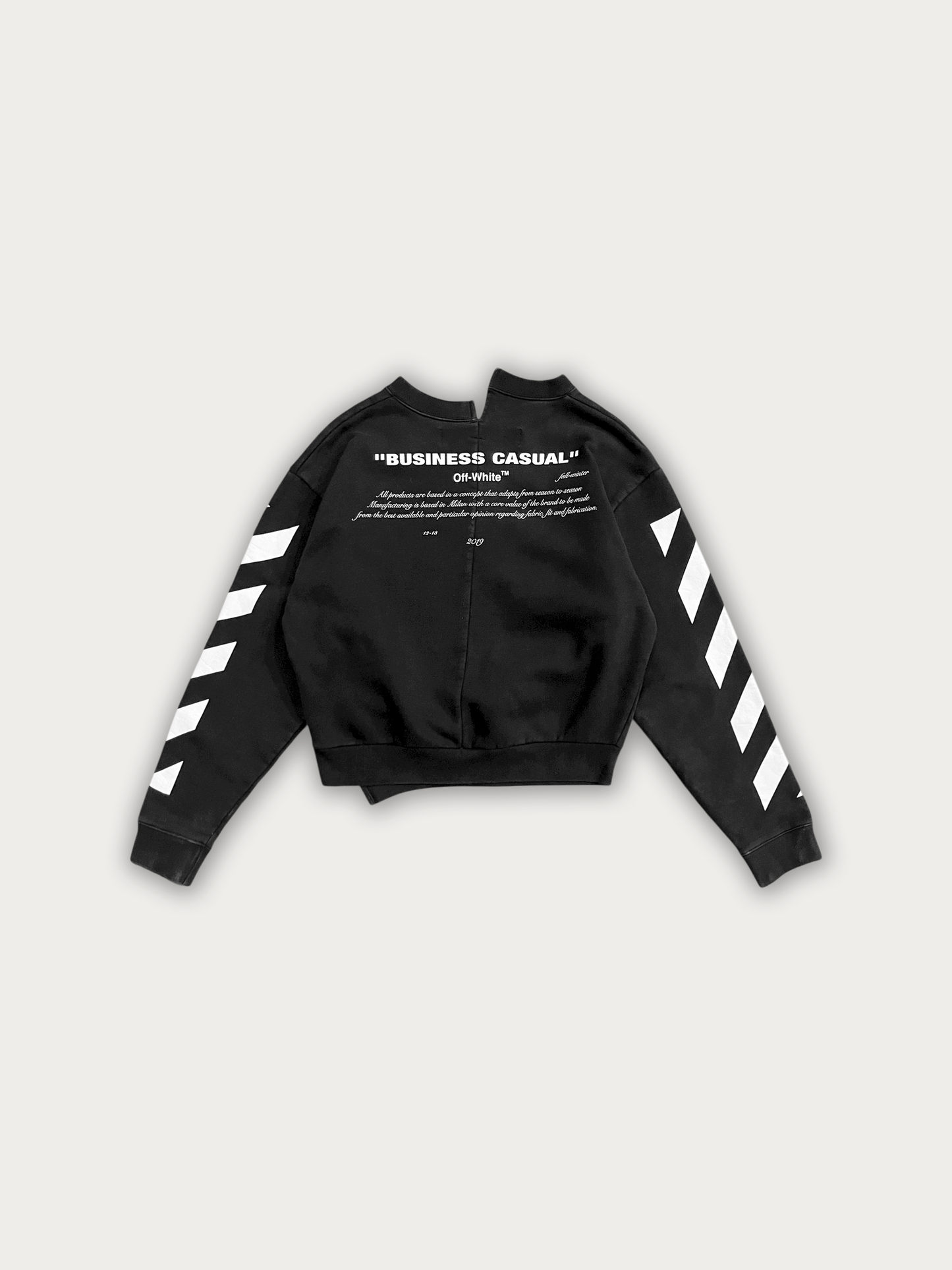 Off-White Diagonal Bernini Spliced Crewneck