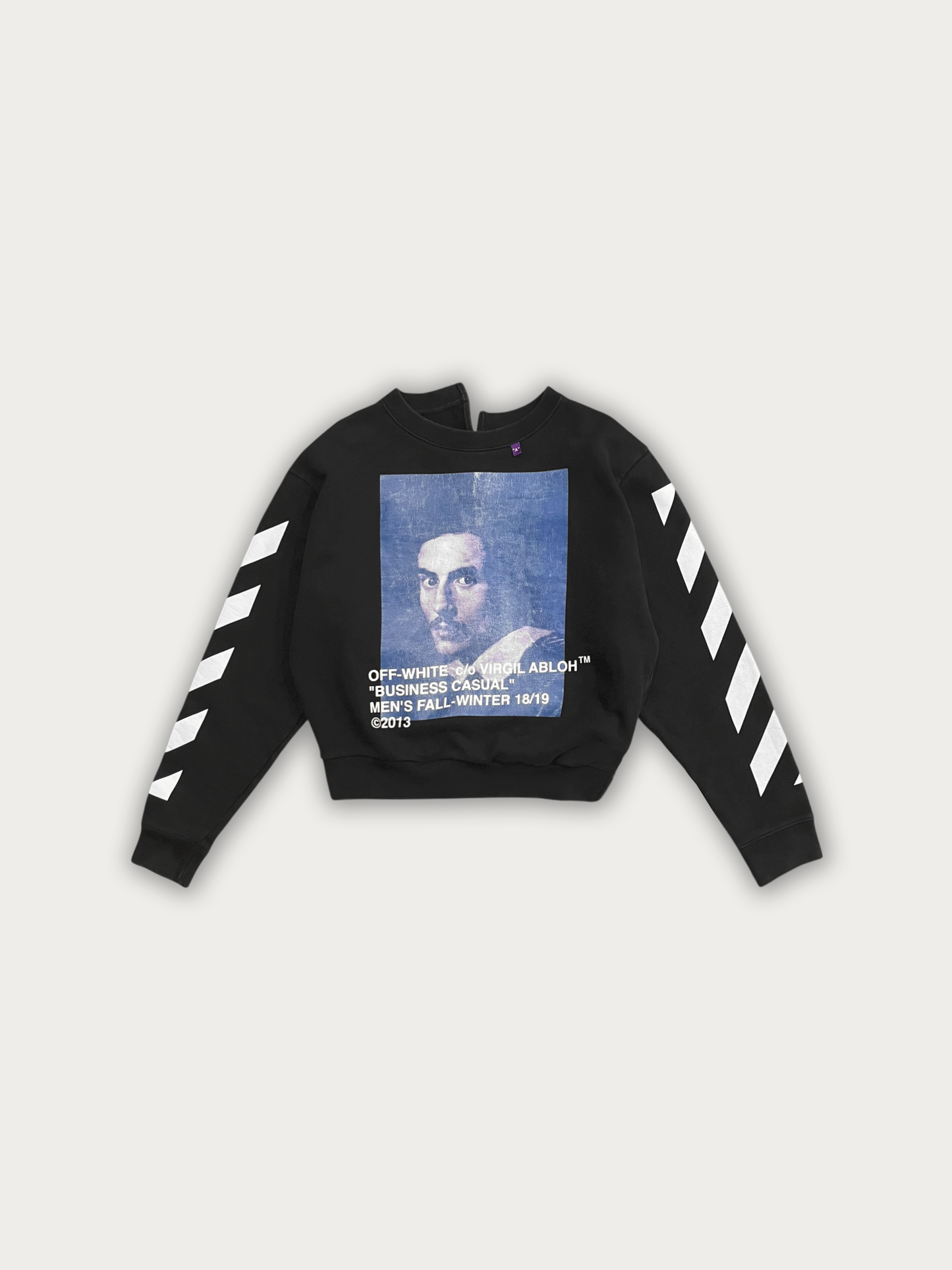 Off-White Diagonal Bernini Spliced Crewneck