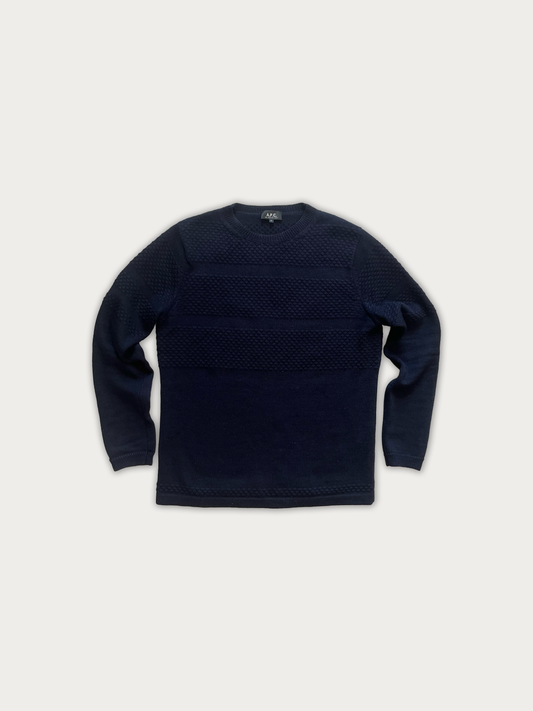 A.P.C. Textured Panels Crewneck Sweater