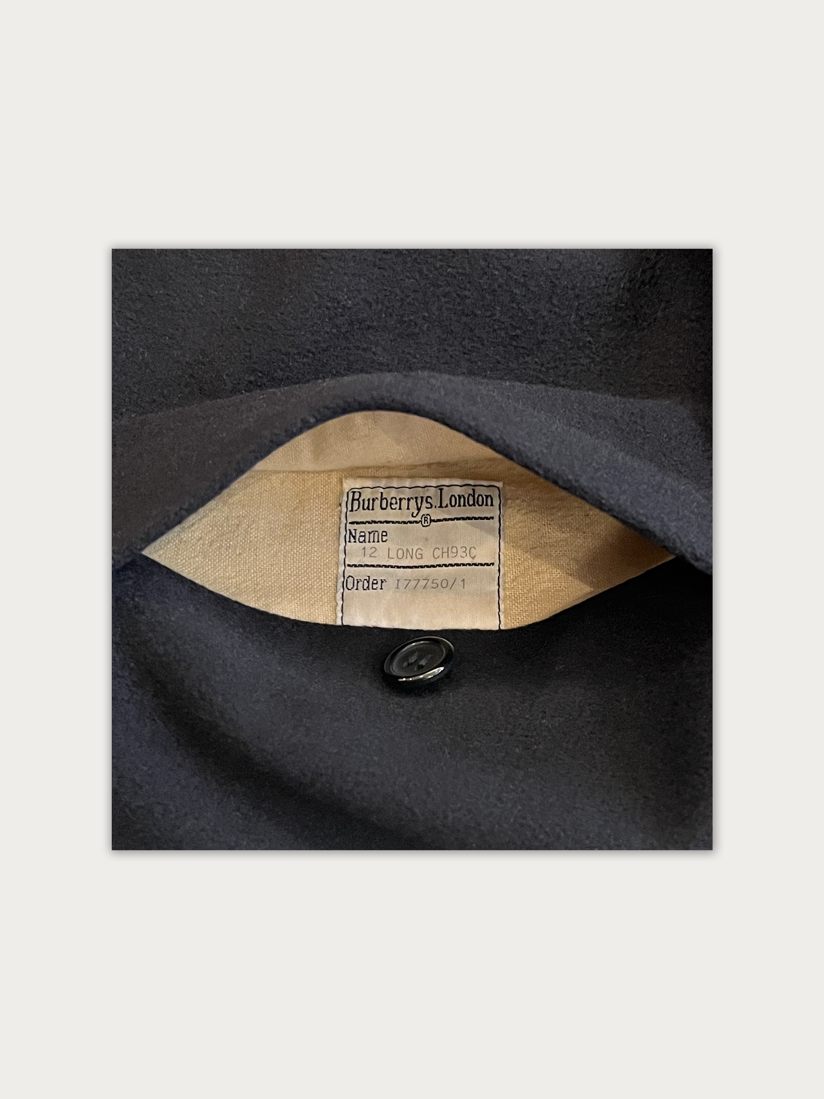 Vintage 90s Burberry 100% Cashmere Coat