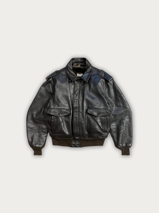 Vintage Schott Brown Thick Leather Jacket With Warm Lining