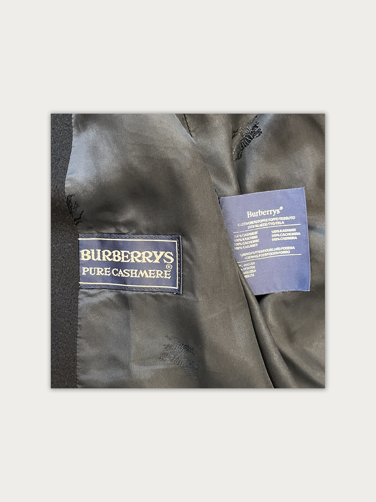 Vintage 90s Burberry 100% Cashmere Coat